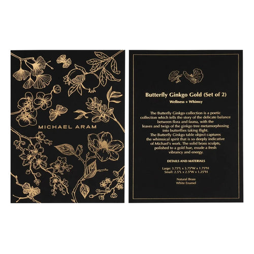 Butterfly Ginkgo Gold Decorative Objects Set of 2